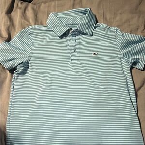 Vineyard Vines Boys Light Blue Striped Polo